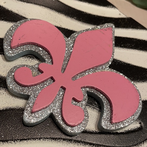 Zebra Print 7” Square Wall Hooks set of 2 - Picture 2 of 5